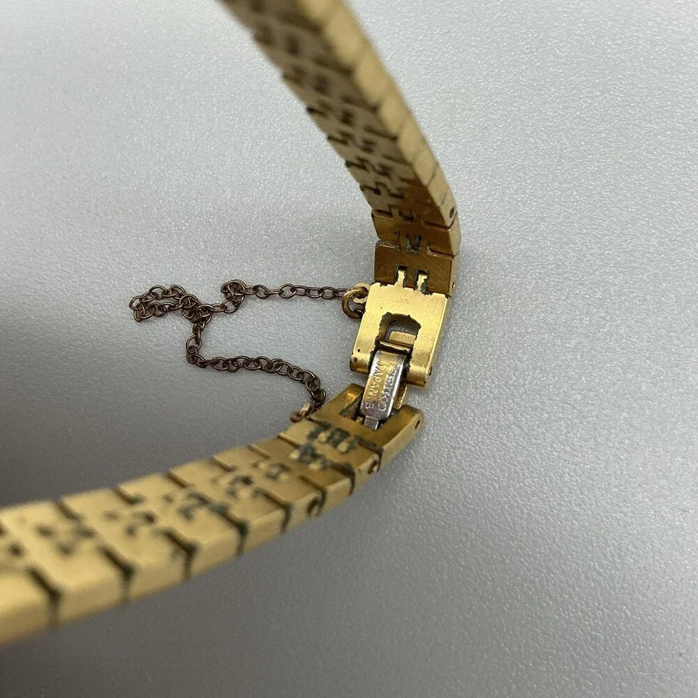 Vintage Seiko Womens Watch 16mm Gold Tone Bracelet 2C20-5209 New Battery 5.75